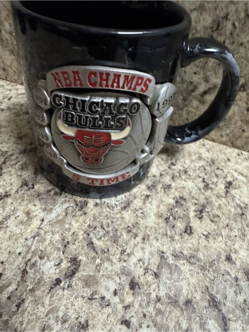 Black Chicago Bulls Championship NBA Mug